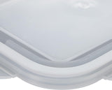 Relaxdays glasbehållare med lock, set med 6, 370 ml, matförvaringsbehållare, plastlock, lufttät, glasburk, klara matförvaringslådor Naty Shop