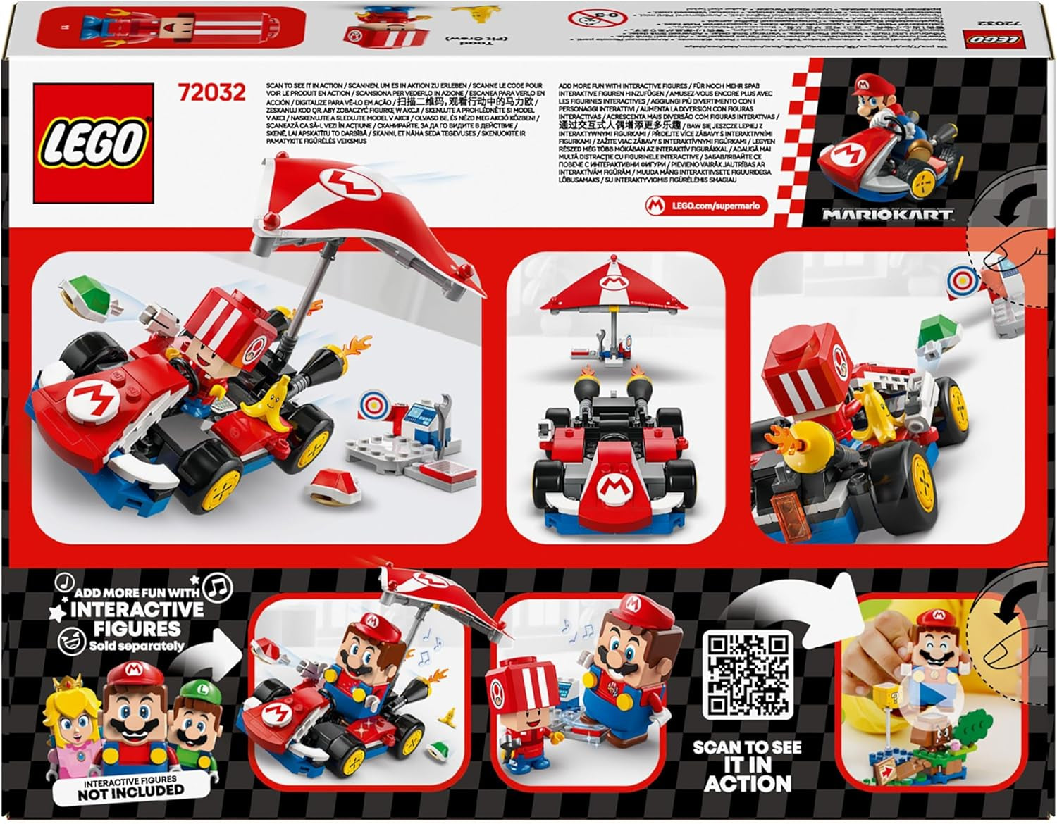 LEGO Super Mario: Mario Kart - Standard Kart, Nintendo Collection, Present för barn, låter pojkar, tjejer och spelare från 7 år och uppåt spela självständigt, Äventyrsleksak med padda Figur 72032 Byggset Besuche den LEGO-Store