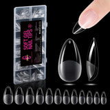 504st Ballerina Medium Gel Nageltyper: Gel Nail Tips PMMA False Nails Nagelförlängningar Konstgjorda naglar 12 storlekar