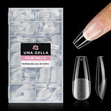 Ballerina Gel Nail Tips 216st 12 Storlekar Soft Gel Nail Tips Heltäckande Nail Extension Set Semi Matt DIY Home Art