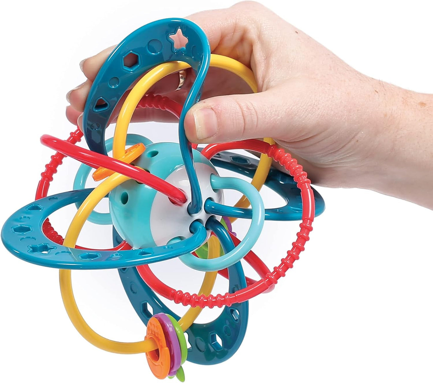 LUDI - Planet Bell - Leksak för barn - Från 3 månader - Levande färger, olika texturer och originalform - Främjar finmotorik och fingerfärdighet Bebe Naty Shop Toys