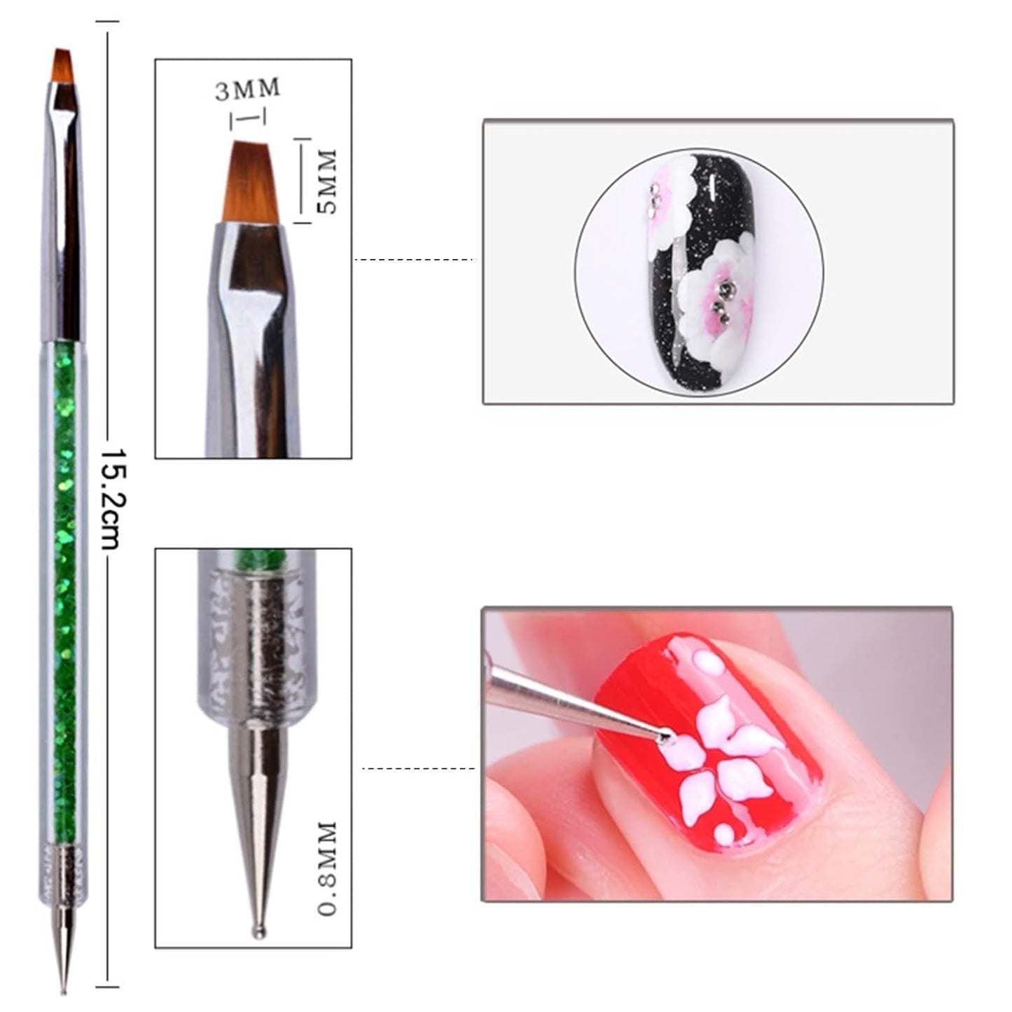 Nagel Art Fineliner Pinsel[5 Stück],Nagel Art Liner Pinsel,Professionel Detail Pinselet,Nagellack Pinsel,Für Nagel Art Design Painting Salon,Nageldesign Nagel Fußpflege