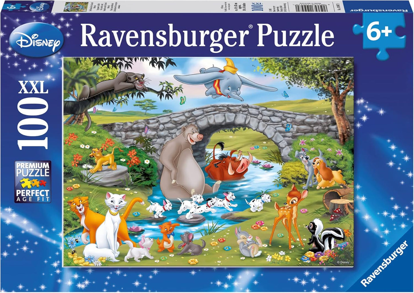 Ravensburger-pussel för barn - 10947 Animal Friends Family - Disney-pussel för barn över 6 år, med 100 bitar i XXL-format Pussel Naty Shop Standardtitel