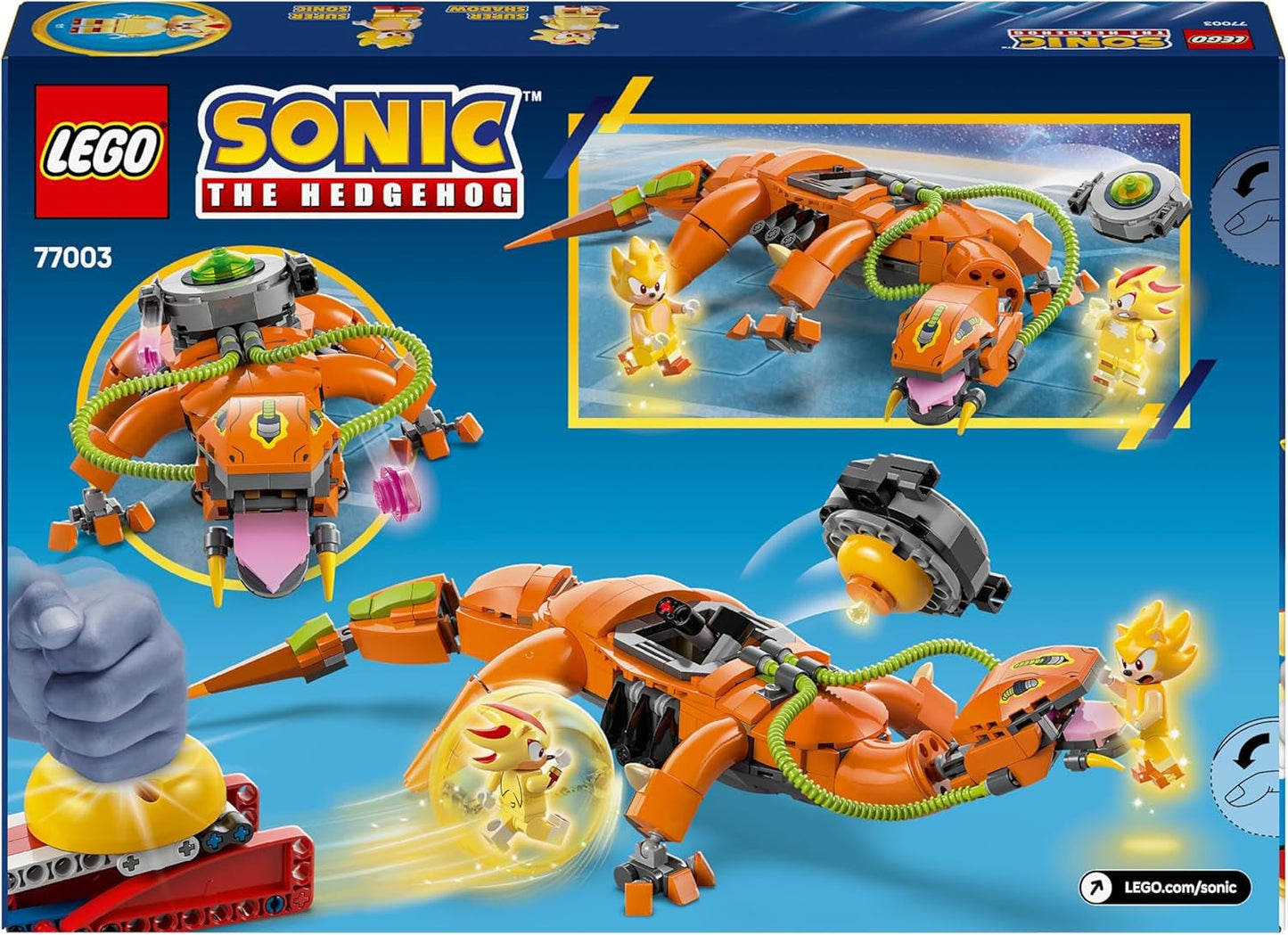 LEGO Sonic the Hedgehog Super Shadow vs. Biolizard, gamerleksak, present till pojkar och flickor, samlarlekset för barn och videospelsfans, med karaktärsfigurer 77003 Byggset Besuche den LEGO-Store