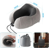Good Nite Nackkudde Flygplan Nackkudde Resekudde Vuxen Nackkudde Bil Hemkudde Huvudkudde Ergonomisk Memory Foam Tvättbar med smal rygg Justerbar Grå resekuddar Naty Shop