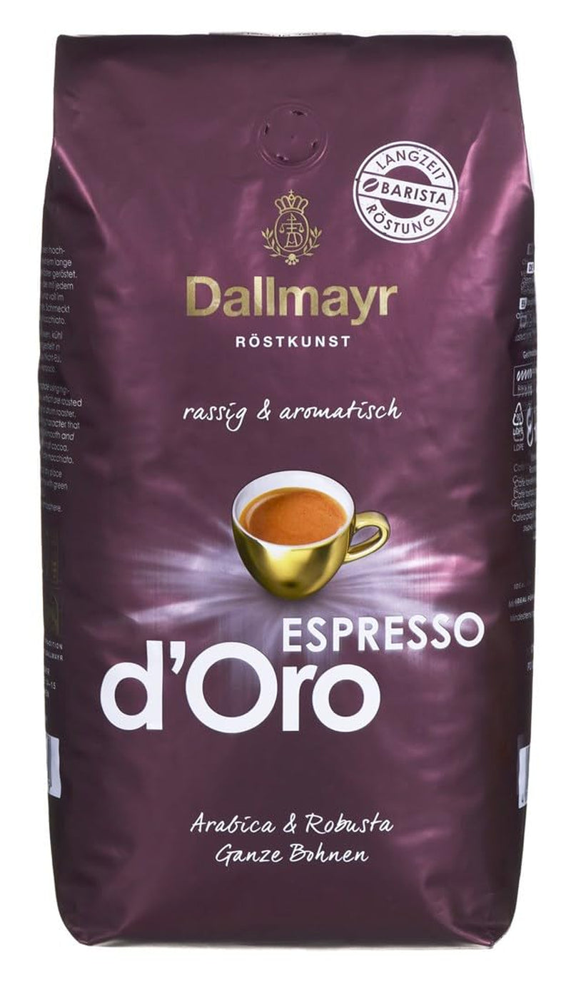 Espresso d'Oro hela bönor 8x 1000g (8000g) - starkt smaksatt kaffe