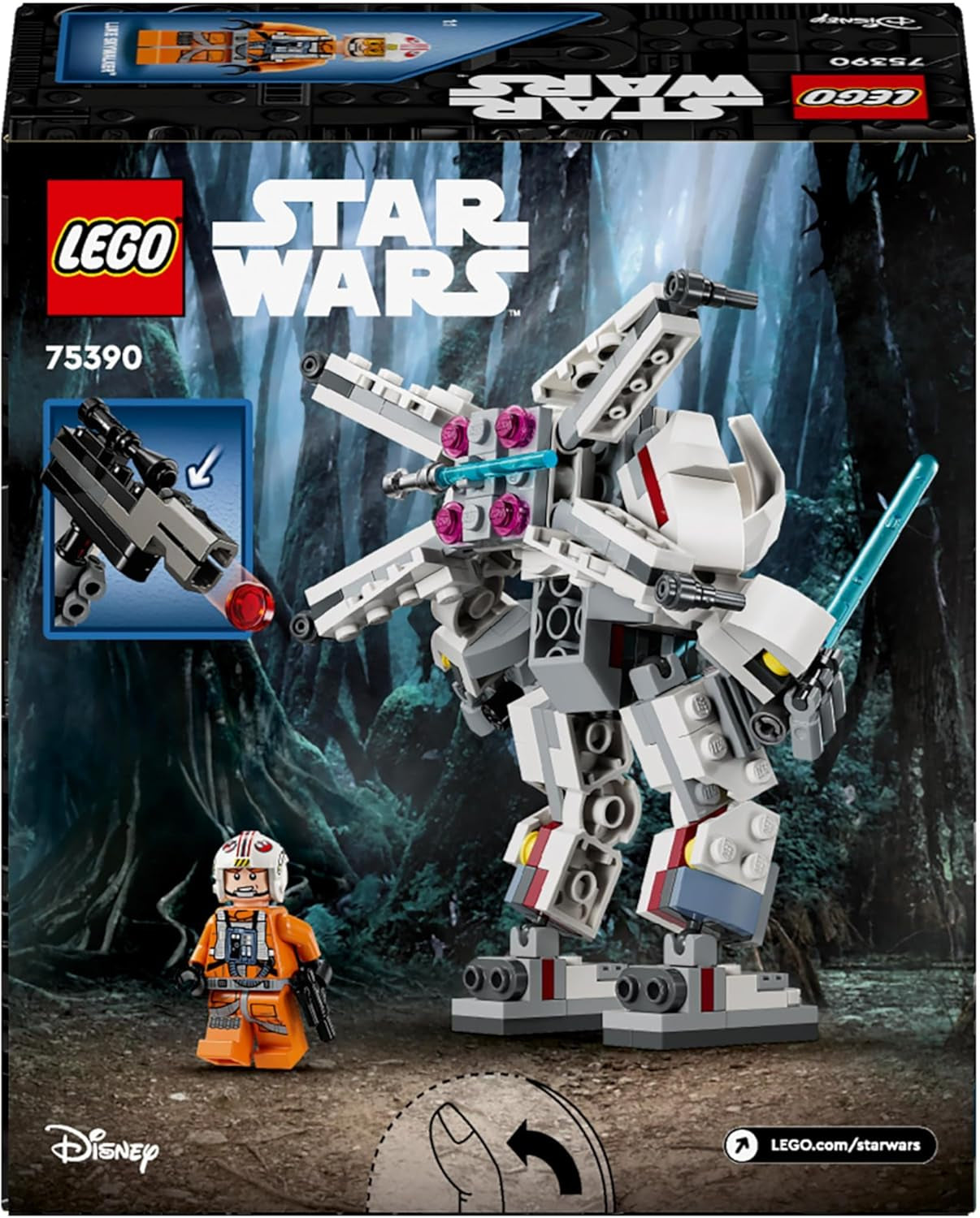 LEGO Star Wars Luke Skywalkers X-Wing Mech, samlarleksaksstenar, actionäventyr, presentidé för kreativa pojkar och flickor i åldern 6+ 75390 Byggset Besuche den LEGO-Store