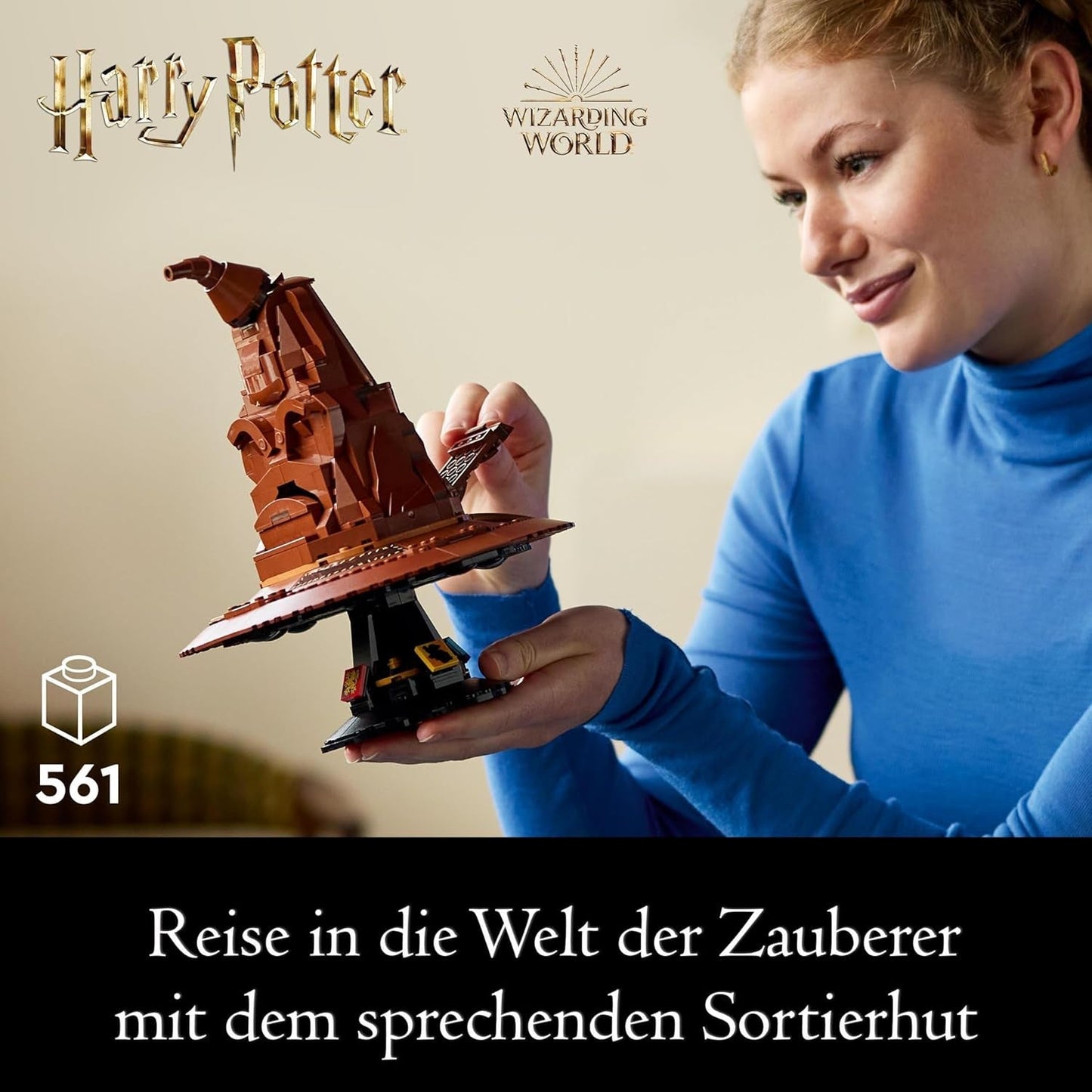 LEGO Harry Potter Talking Hat Hogwarts Modell Vuxen Film Present till Kvinnor Män Mamma Pappa Med 31 slumpmässiga ljudkombinationer Sorterar in dig i ditt Hogwarts-hus 76429 Byggset Besuche den LEGO-Store