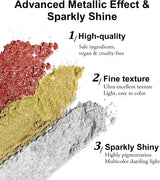 BISHENGYF Rose Gold Chrome Nail PowderNeue Upgrade Grosse Kapazitä Chrom PulverSuper-Spiegeleffekt Metall Mirror Chrome Powder – Neon Glassy Pearl Effect Glitter Nagelkunst Pulver Für DIY Salon
