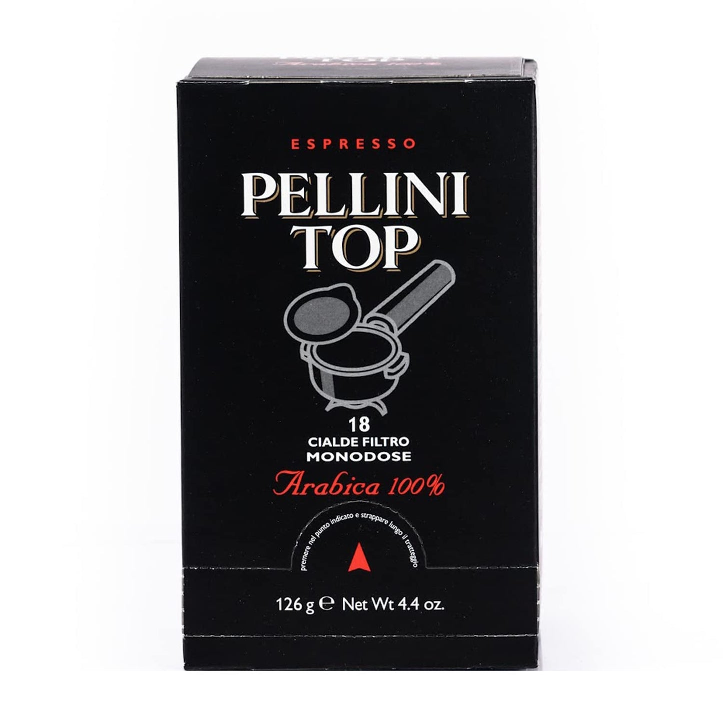 Pellini Caffè, Espresso Pellini Topp 100% Arabica - 6 förpackningar med 18 pads (6x126 g, totalt 108 pads)