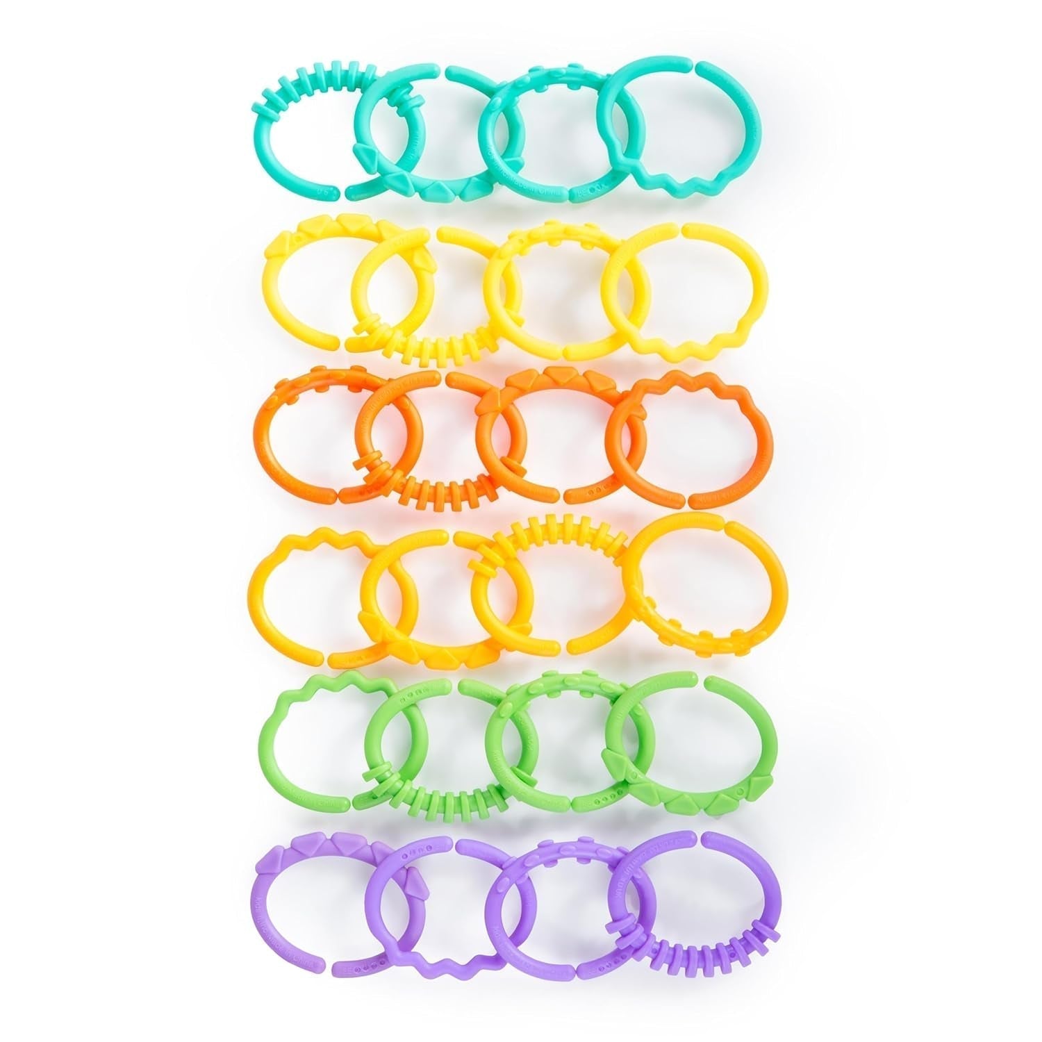 Ljusa starter, Oball, Kedjekopplingslänkar för barnvagnar, Massor av länkar, Vikbar, Lätt att fästa, Lätt att rengöra, Perfekt för resor Bebe Toys Naty Shop Standardtitel