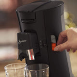 PHILIPS Senseo Select kapselespressomaskin med val av kaffeintensitet och minnesfunktion, tillverkad av återvunnen plast, färg: svart (CSA240/60)