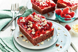 RUF Kleiner Himbeer-Schokokuchen, Mini-Kuchen Mit Feiner Puddingcreme, Himbeeren Und Weißen Schokoraspeln, Inkl. Bakform, 1X252G Blandning för bakning och matlagning Naty Shop