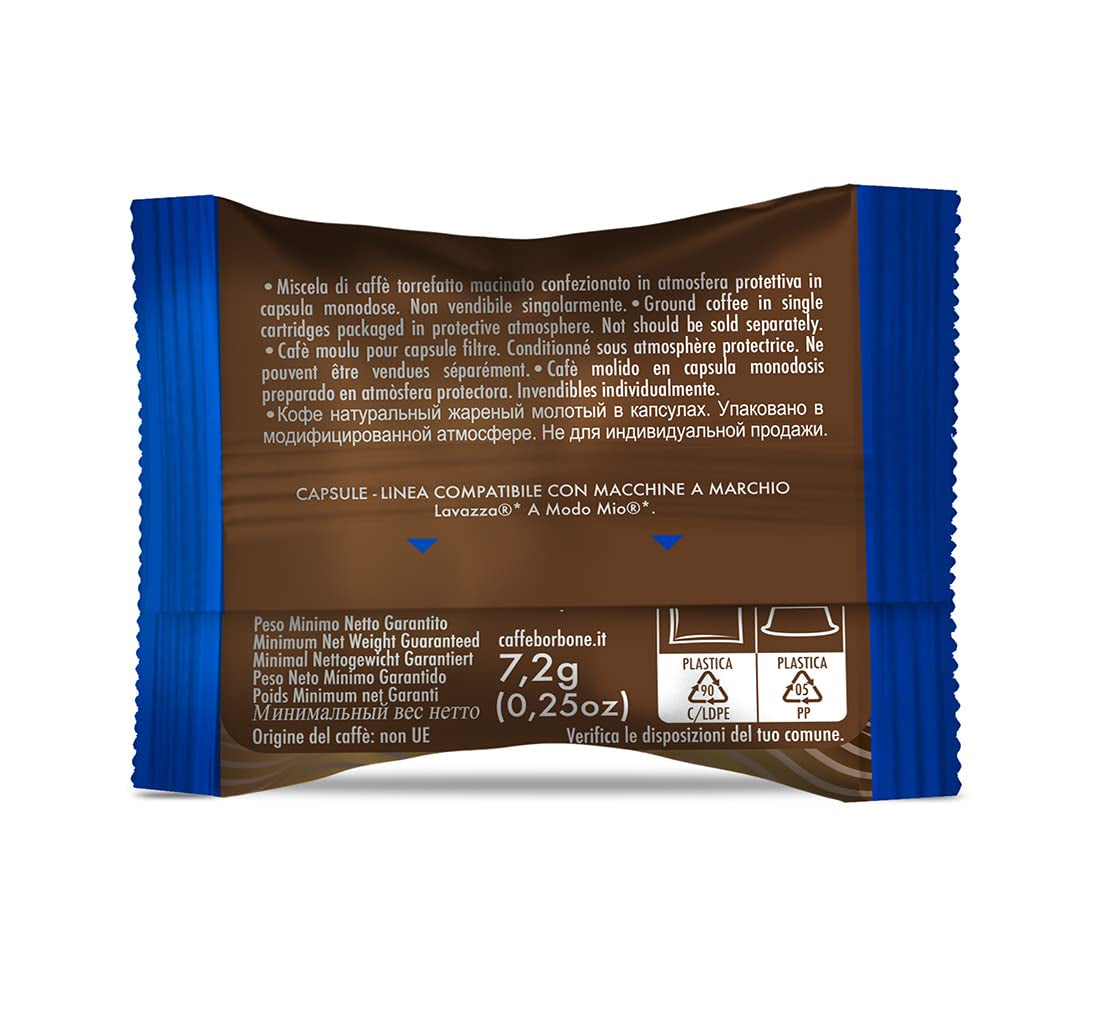 Caffè Borbone Kaffee Kapseln Don Carlo, Blue Mischung - 100 stück & Kaffee Kapseln Don Carlo, Rote Mischung - 100 stück - Kompatibel med Kaffeemaschinen der Marke Lavazza®* A Modo Mio®*
