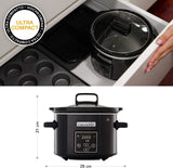 Slow cooker digital Crockpot, varmhållningsfunktion, 2,4 liter (1-2 personer) Slow Cooker Naty Shop