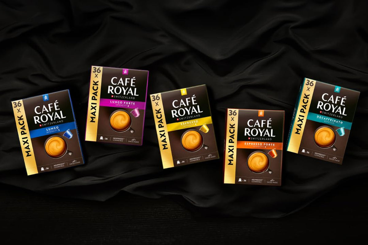 Café Royal Ristretto – Nespresso®-kompatibla kaffekapslar, 100 % Arabica, intensiv, mörkrostad, intensitet 11/12, Rainforest Alliance, 36 kapslar