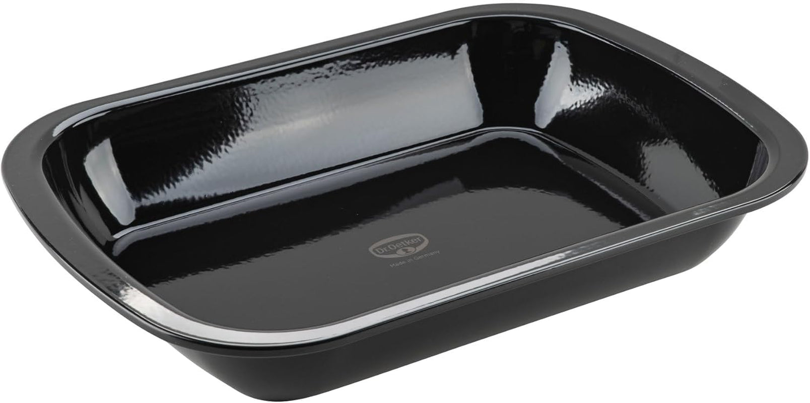 Dr. Oetker Back-Idee Kreativ Dessert- Und Auflaufform Aus Emaille, 39,5 X 28 X 6,5 Cm– Hitzebeständig Bis 400°C, Schnittfest, Kratzfest, Induktionsgeeignet, Schwarz Formar och bakplåtar Naty Shop 39 X 28 Cm