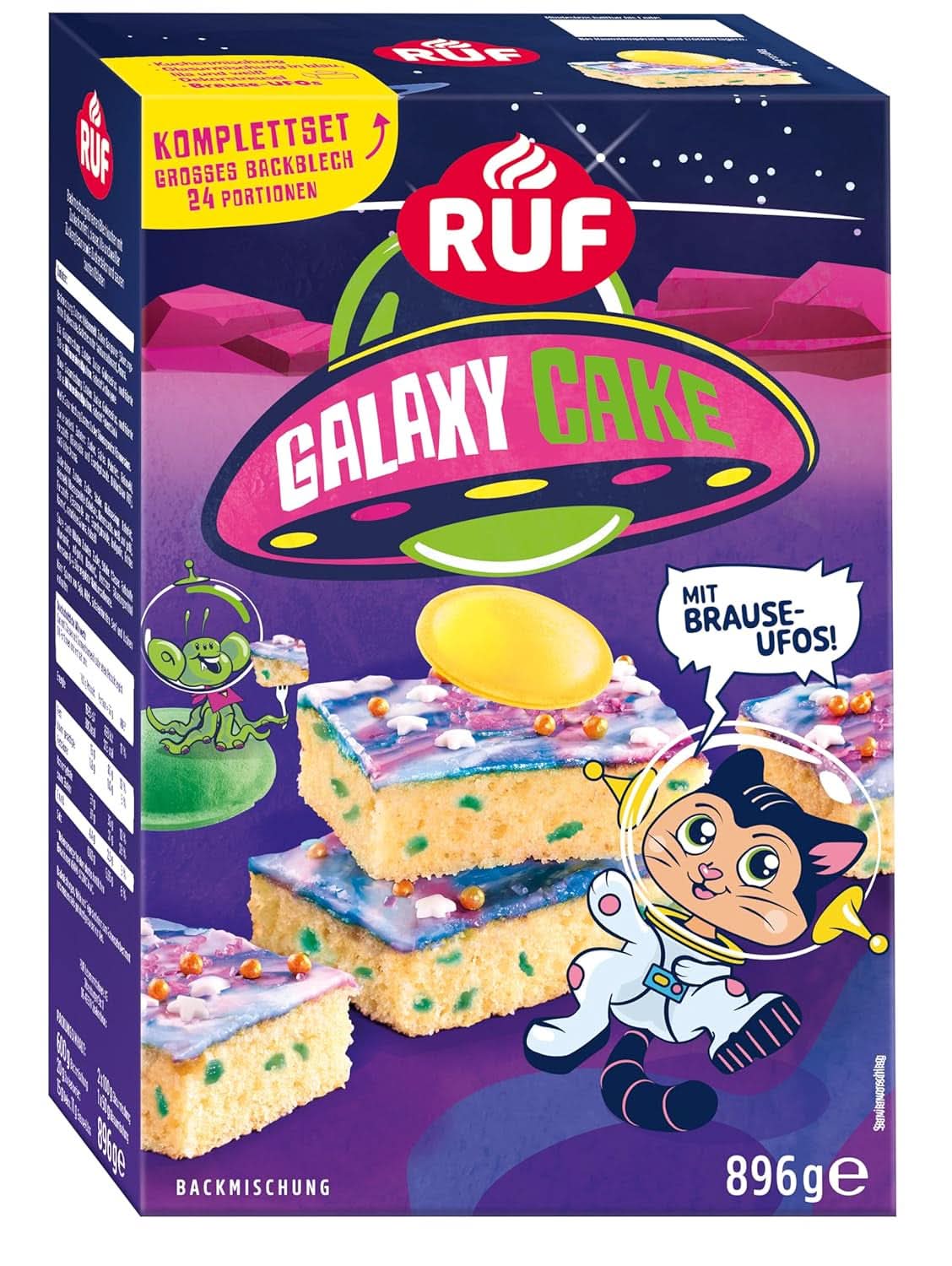 RUF Cake mix, olika färger Glazes and Decor Naty Shop 896 gram Galaxy Cake
