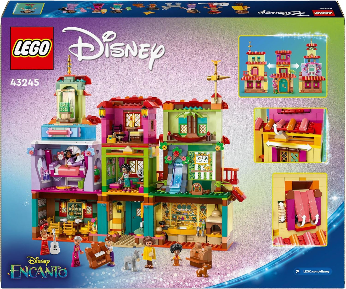 LEGO Ç€ Disney Encanto Magical House of Madrigals Barndockhus med Mirabel Lekfigur Byggleksak för flickor och pojkar från 7 år 43245 Byggset Besuche den LEGO-Store