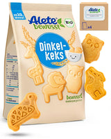 Alete Organic Crunchy Biscuits with Alac (4 x 125g) - Crunchy Alac Biscuits för bebisar, palmoljefria, från 10 månader