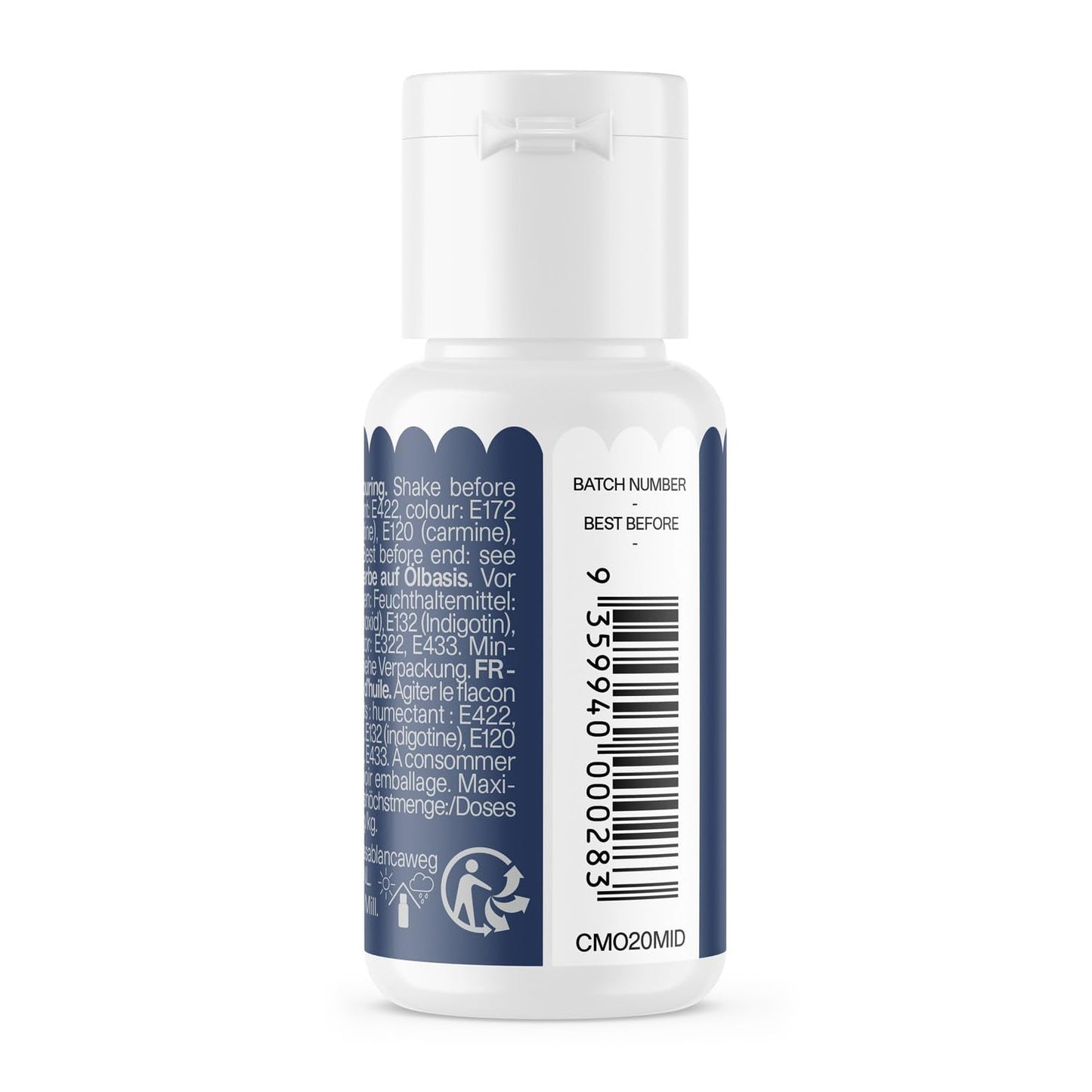 Livsmedelsfärg Färg Mill Oil Blend Midnight Oil - Livsmedelsfärg för choklad, fondant, muffins, kakor, bakning, makroner - Livsmedelsfärg för att dekorera tårtor - 100 ml