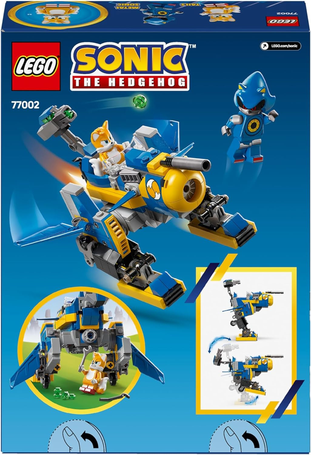 LEGO Sonic the Hedgehog Cyclone vs. Metal Sonic - Mechs samlarleksak med 2 minifigurer för videospel - Presentidé för pojkar och flickor från 8 år och tonårsspelfantaster 77002 Byggset Besuche den LEGO-Store