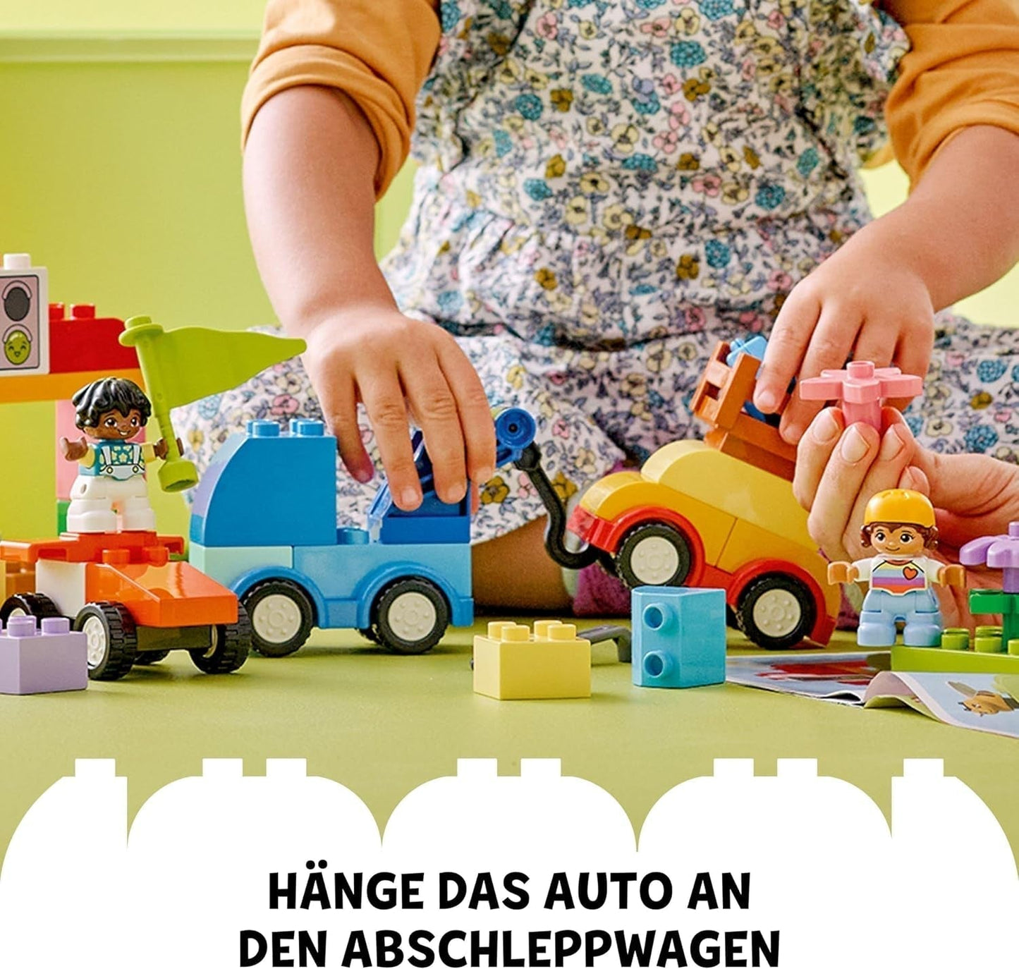 LEGO DUPLO Classic Brick Box Bilar och lastbilar, fordonslekset för barn från 1,5 år, kreativ lärande leksak, billeksak och racerbilsset 10439 Byggset Besuche den LEGO-Store