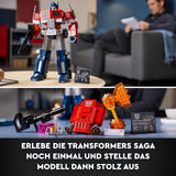LEGO 10302 Ikoner Optimus Prime Set, 2-i-1 robotfigur och modelllastbil, Transformers Toy Model Kit för vuxna, födelsedags- eller julklapp för män, kvinnor, henne och honom Byggset Besuche den LEGO-Store