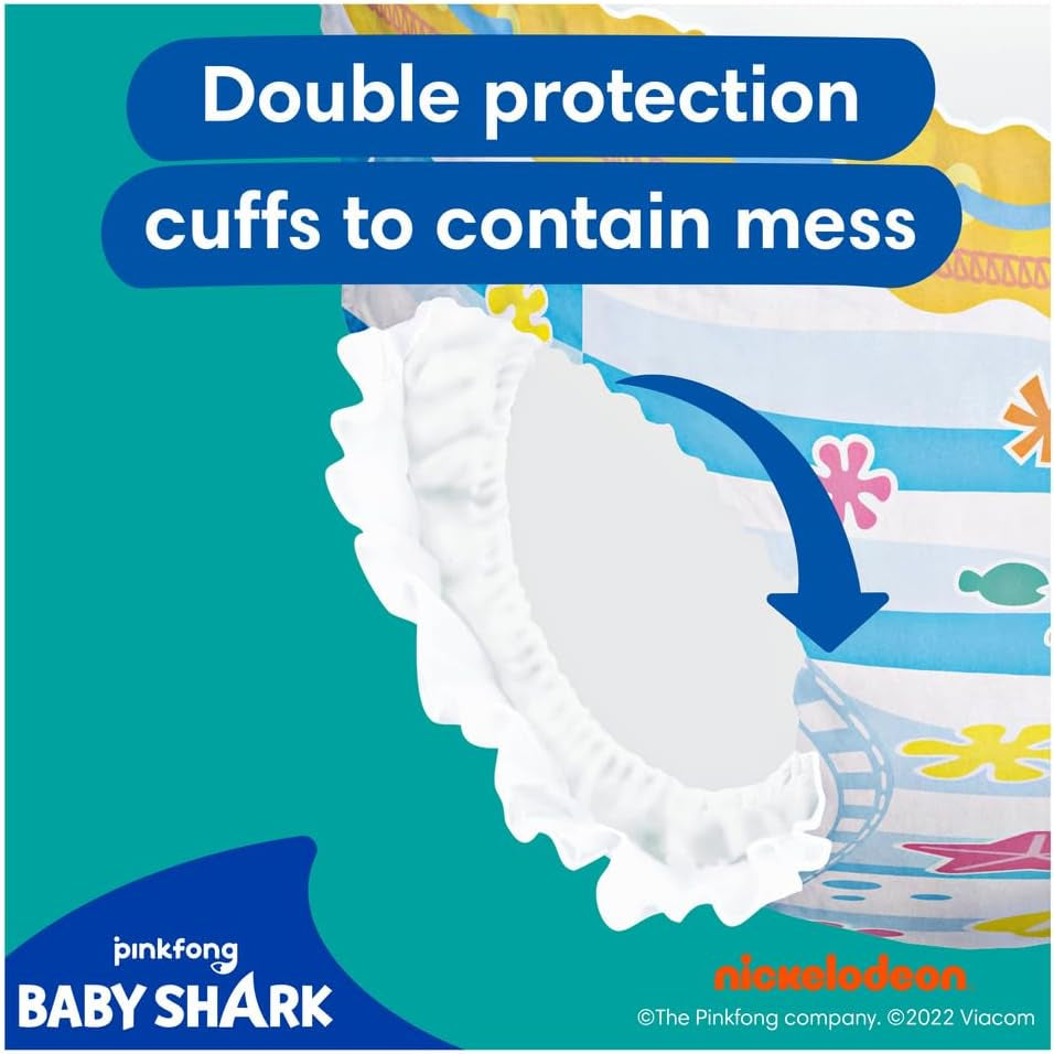 Pampers (gammal version), Splashers engångsbadshorts - Storlek 5/6 (14 kg+) - Kartong med 8 förpackningar om 10
