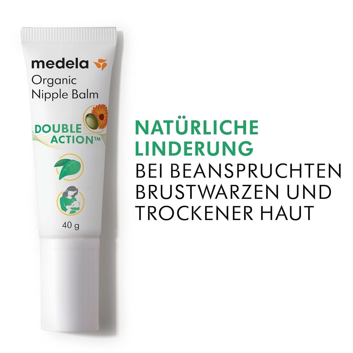 Medela Bio-Brustwarzenbalsm – Beruhigend Und Pflegend Für Stillende Mütter – Hergestellt Aus Naturichen, Sicheren Inhaltsstoffen – Linderung Bei Beanspruchten Brustwarzen – Postpartum Essentials 40 G Tillbehör Mat och amning Baby Naty Shop