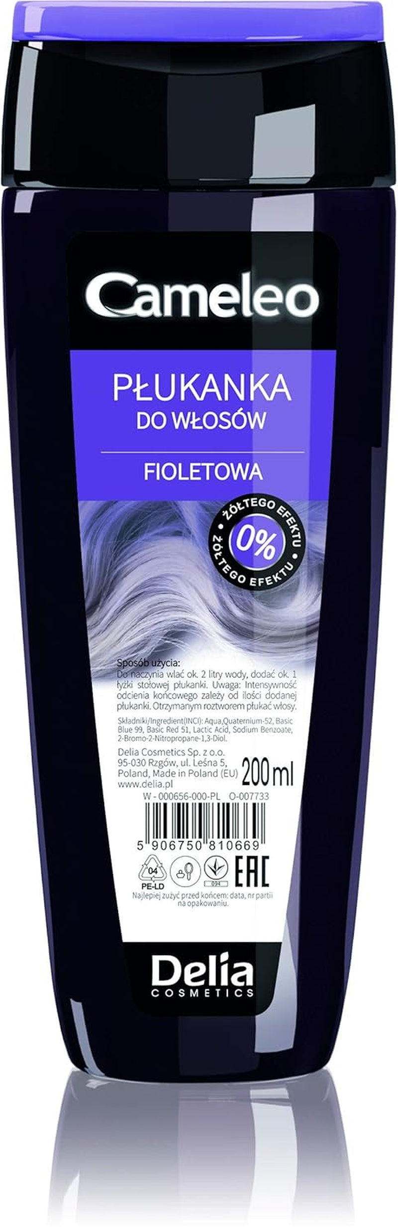 Cameleo - Rose Water Pink Hair Tonic No Yellow Tint Semipermanent hårfärg - För blont & grått hår - Färg & vård - Parabenfri | 200 ml Hårfärgning Naty Shop Gammal version - Violet 200 Ml (1 paket)