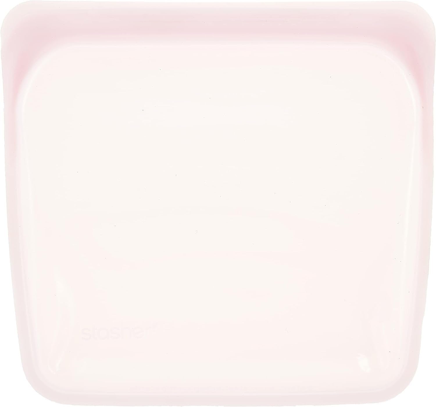 Stasher Bag Återanvändbar Premium Silikon Matpåse Smörgåspåse Klar Slitstark Ugn Diskmaskin Frys Säker Miljövänlig Lunchpåse Läcksäker 828ml Matförvaringslådor Naty Shop Rose Quartz