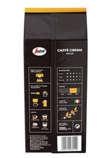 Segafredo Zanetti Caffè Crema Dolce - Hela bönor (1 kg-pack) - Lämplig för Caffè Crema - Lätt till medelrostade kaffebönor med mild och balanserad smak (2-pack)