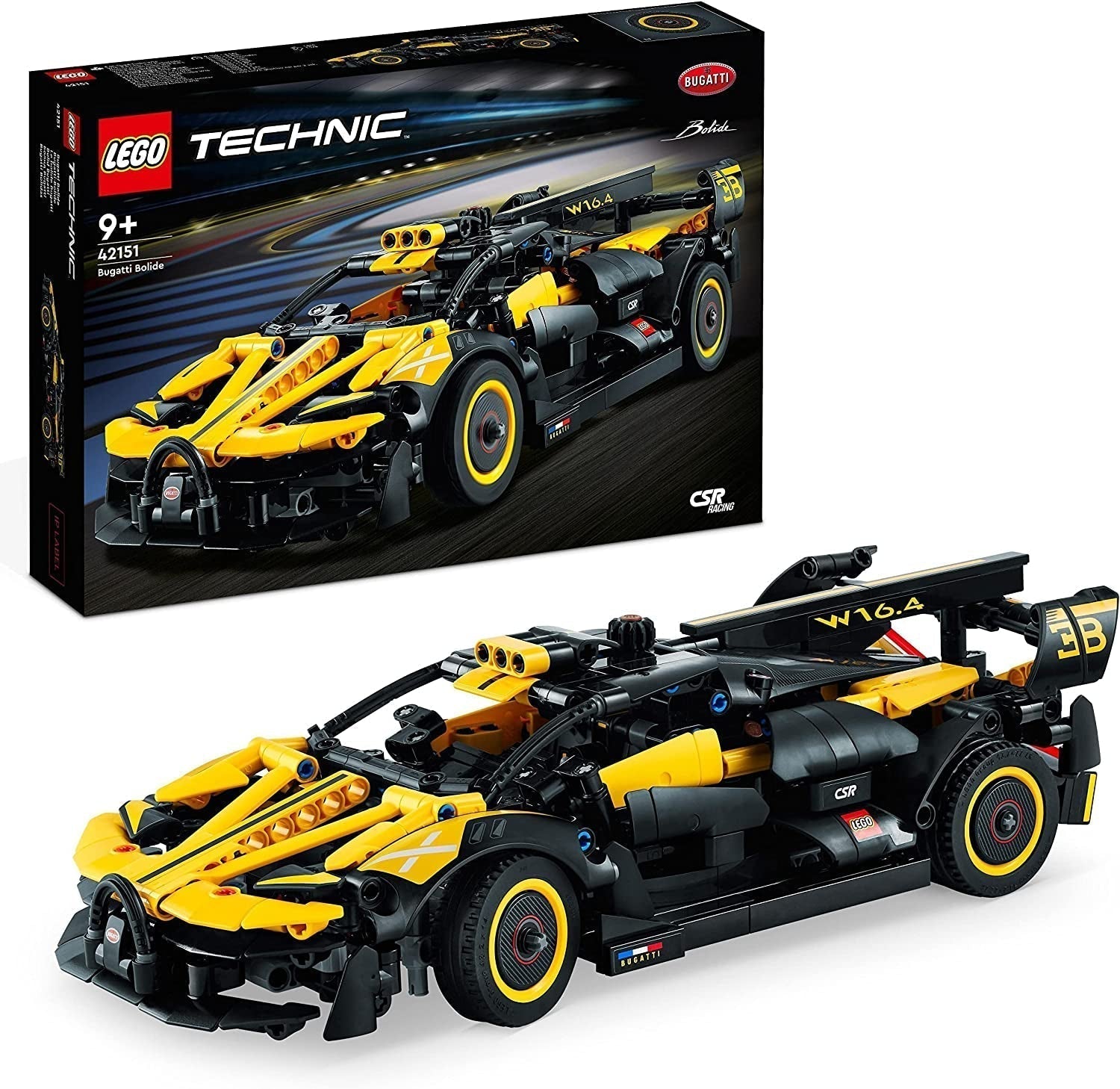 LEGO Technic Bugatti racerbil, bilmodellsats, sportbilsleksak, ikoniskt samlarbilset, byggleksak från 9 år 42151 Byggset Besuche den LEGO-Store Standardtitel