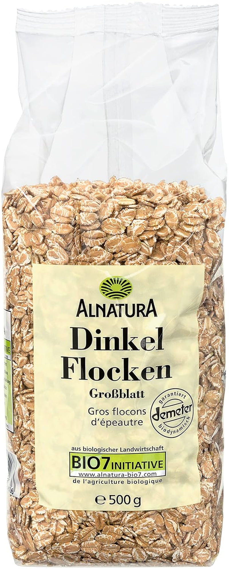 Ekologiska dinkelflingor med stora flingor, 500g