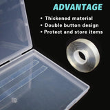 2st 30 cm dubbelhäftande tejp Konstgjorda naglar Förvaringslåda Klar rektangulär låda Plastförpackningslådor Nagelspetsar Behållare Konstgjorda naglar 21,8x15,5cm