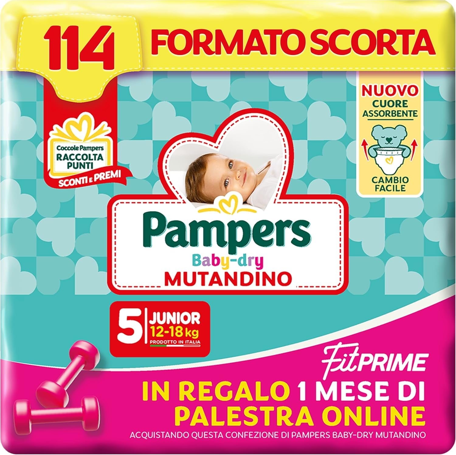 Pampers Baby Dry Pants och Fit Prime Maxi-blöjor, storlek 138, storlek 4 (8-15 kg), 1 månad gratis online på gymmet