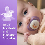 Philips AVENT Ultra Start nattnapp, ortodontisk napp för nyfödda, Glow in the Dark, BPA-fri, med steriliseringsbehållare, Twin Pack, Moon, Star, SCF075/07