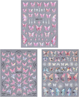 5D präglade nagelklistermärken för fjärilar självhäftande fjärilar nageldekoration klistermärken aurora fjäril nagelkonst klistermärken nageltillbehör design fjärils nagel klistermärken nagelkonst klistermärken