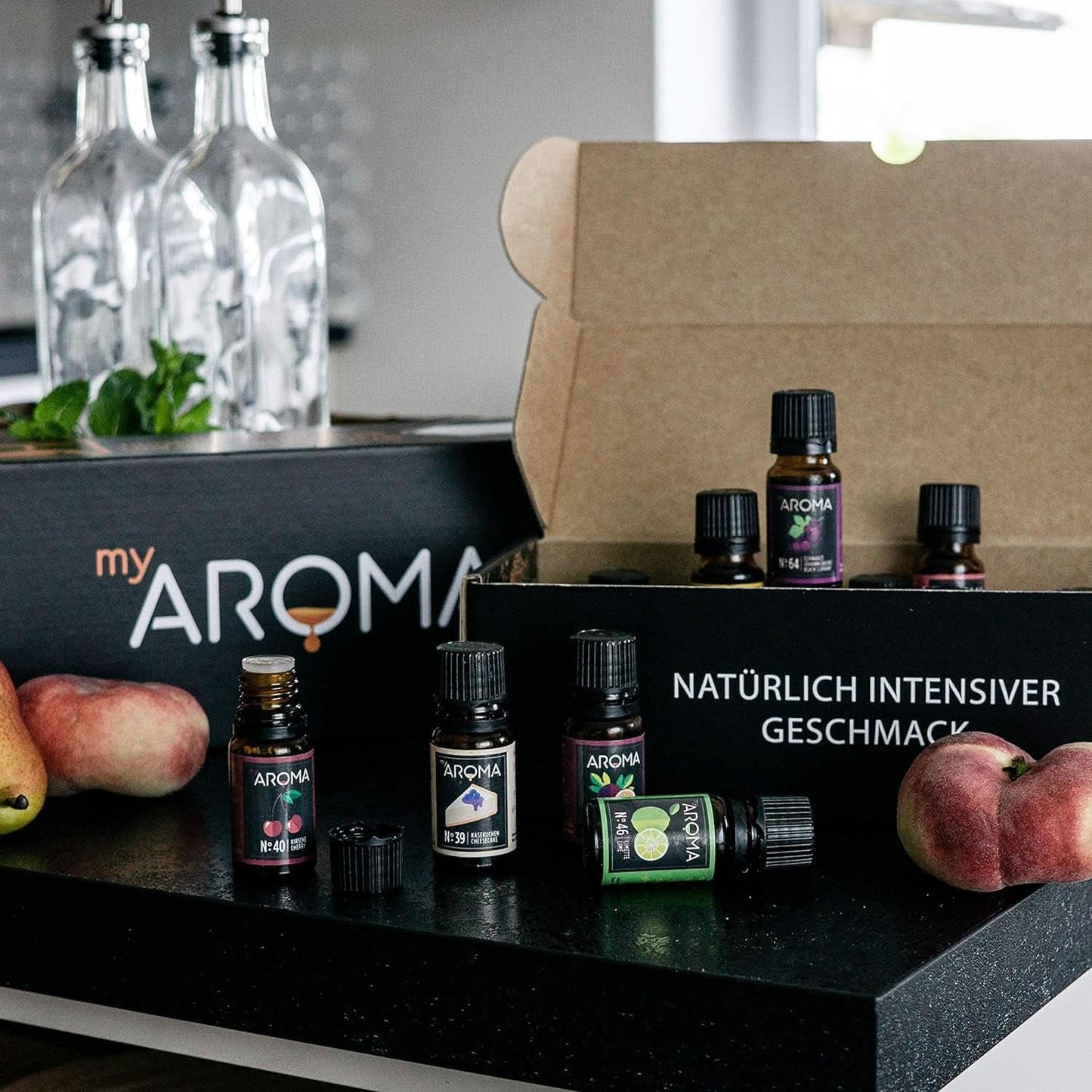 Myaroma | Set: Forest & Meadow - Ren naturlig smak med fruktsmak och fruktsmak (5 x 10 ml) | Sockerfria och osötade Naty Shop Sweeteners
