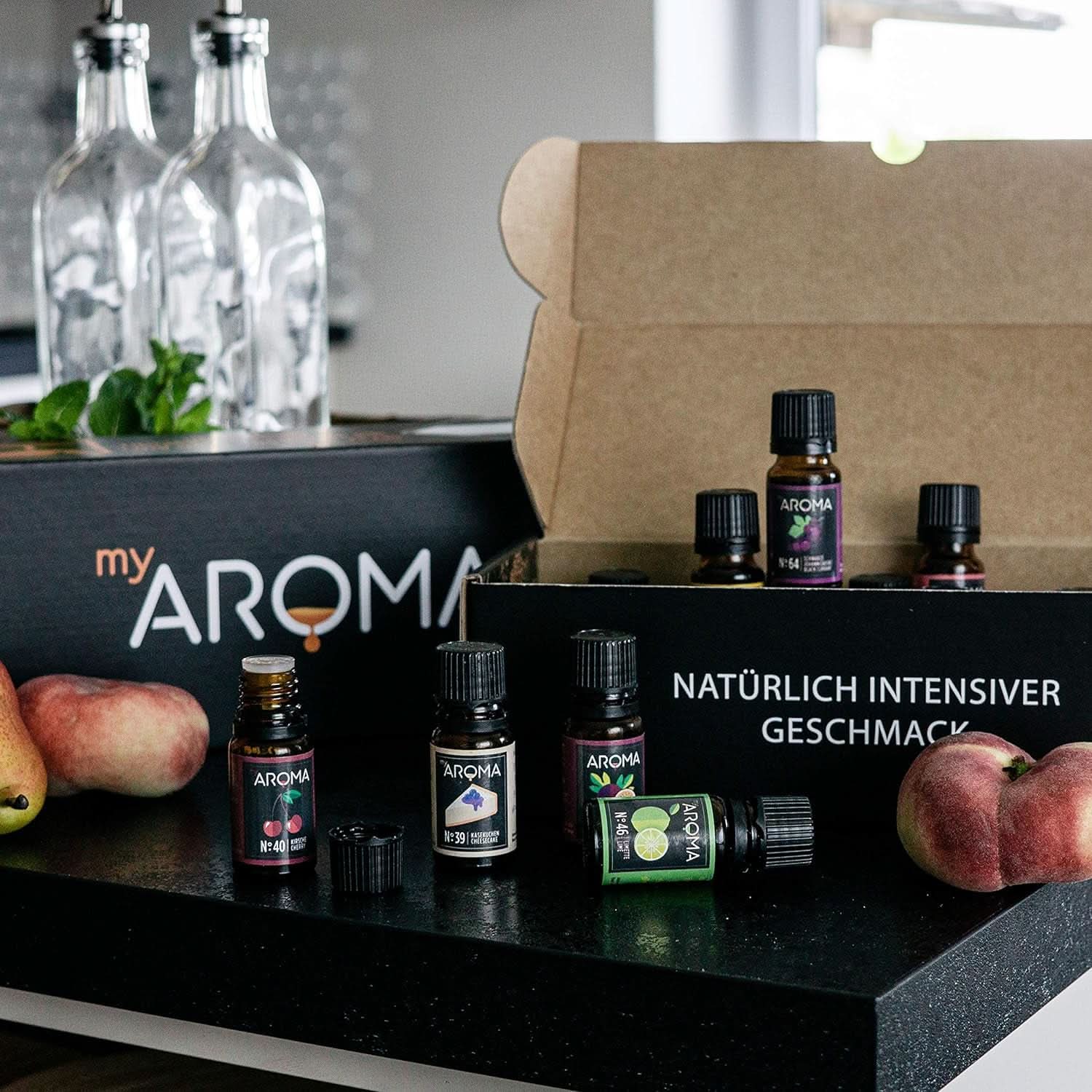 Myaroma | Set: Forest & Meadow - Ren naturlig smak med fruktsmak och fruktsmak (5 x 10 ml) | Sockerfria och osötade Naty Shop Sweeteners