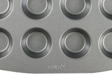 CSB111 Antihaftbeschichtete Mini-Muffinform Mit 24 Löchern Aus Karbonstahl, Edelstahl, Silver, 39,4 X 24,6 X 2,1 Cm Formar och brickor för bakning Naty Shop