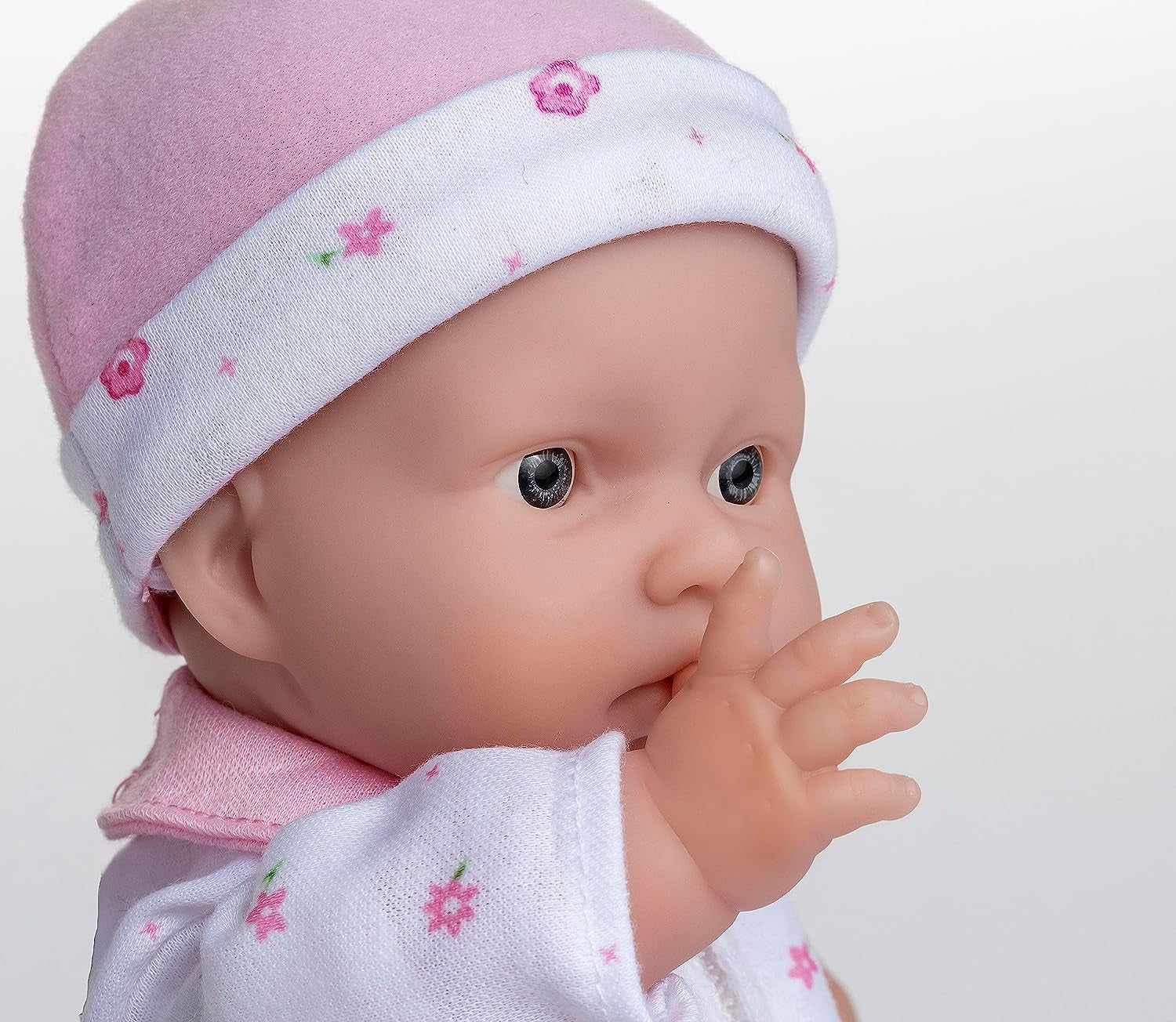 JC Toys La Baby Caucasian Baby Doll Set - 28 cm mjuk tvättbar docka, avtagbar rosa outfit med hatt, filt och napp, för 12 månader och uppåt Dockor Naty Shop