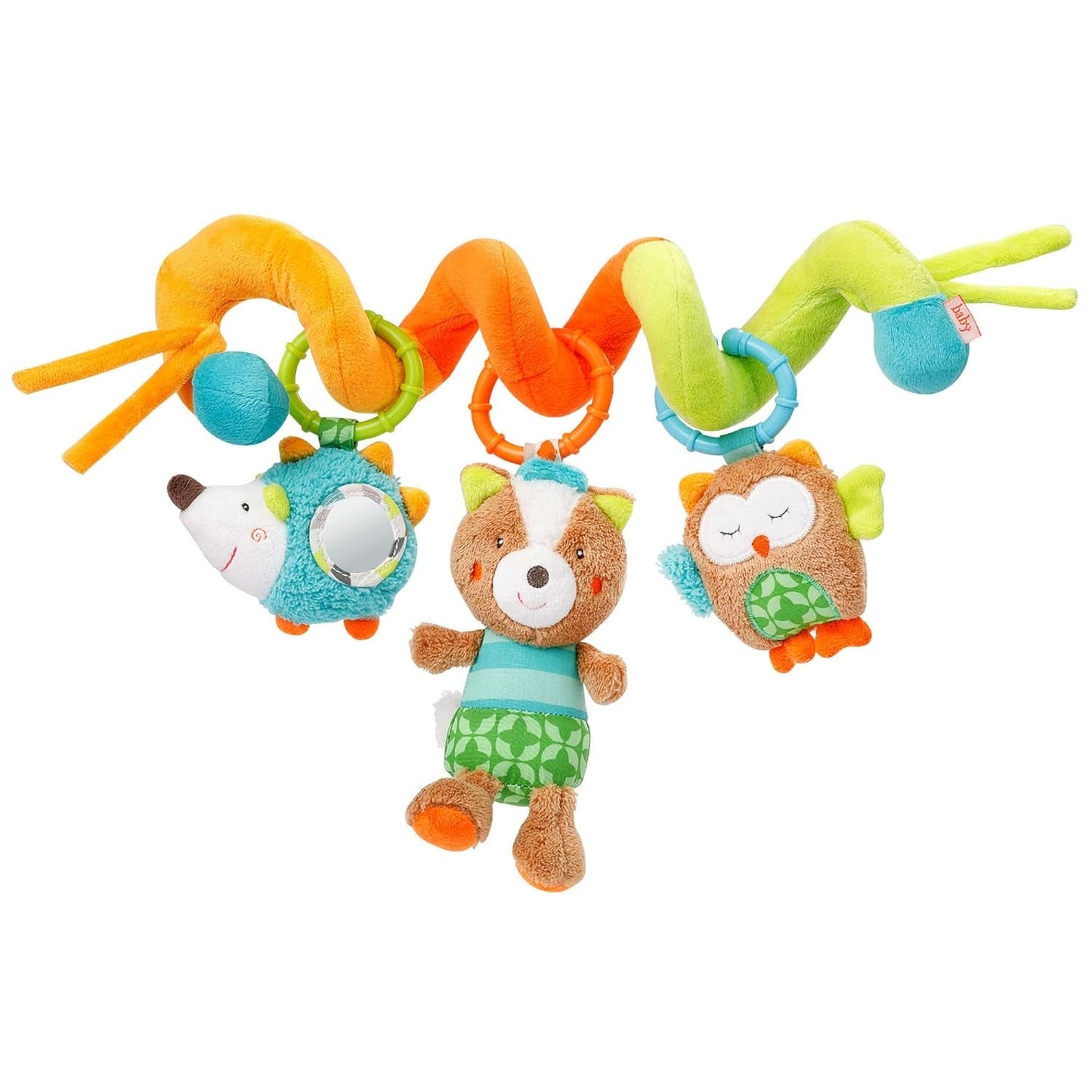 Fehn Activity Spiral Sleeping Forest - rör och håll barnvagnsleksak - babyleksak för säng, lekhage, barnvagn och bilbarnstol - motoraktivitetsleksak för spädbarn och småbarn från 0+ månader Bebe Naty Shop Toys Sleeping Forest