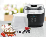Rommelsbacher JG 1 ersättningsburk för yoghurt- och gräddostmaskin JG 80-1,2 liter med lock (paket med 2) Matförvaringslådor Naty Shop