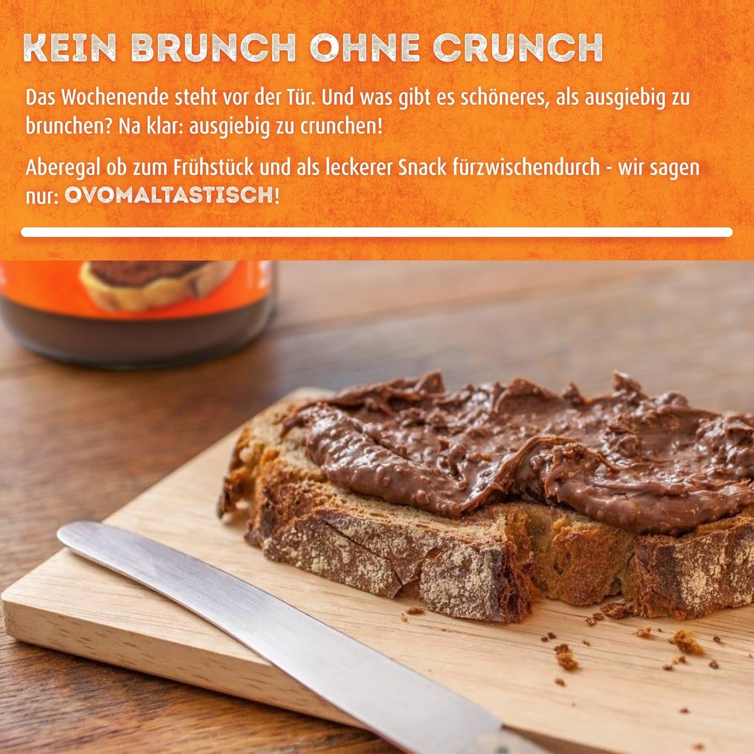 Ovomaltine OVO BREAK Wafer and Chocolate Bar - ett krispigt mellanmål med den omisskännliga smaken av vår populära Creme Crocante, naturligt utan palmolja (4 x 39g)