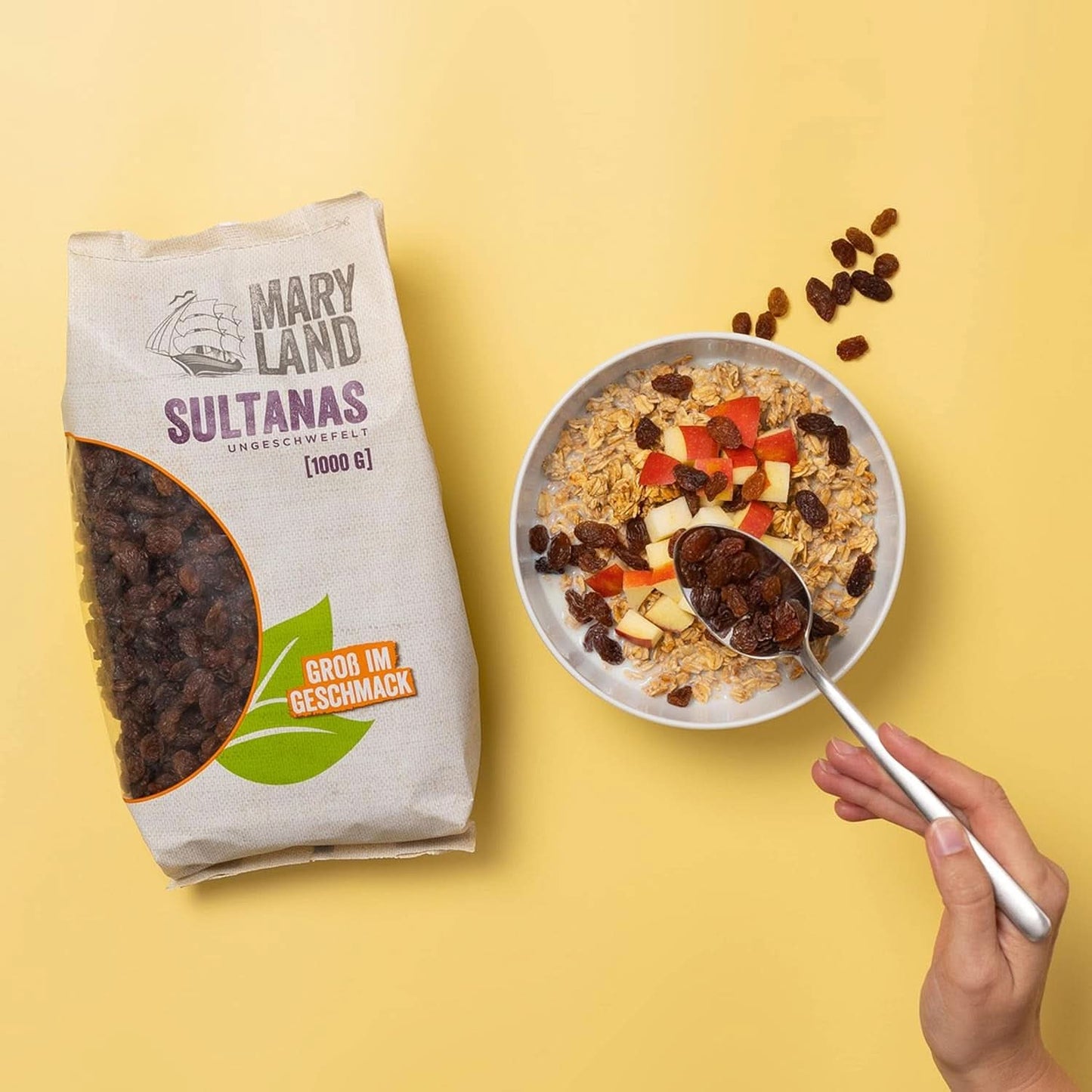 Maryland Sultanas, torkade russin, naturligt söta, utan tillsatt socker - inga konserveringsmedel, 1 kg torkade produkter Naty Shop
