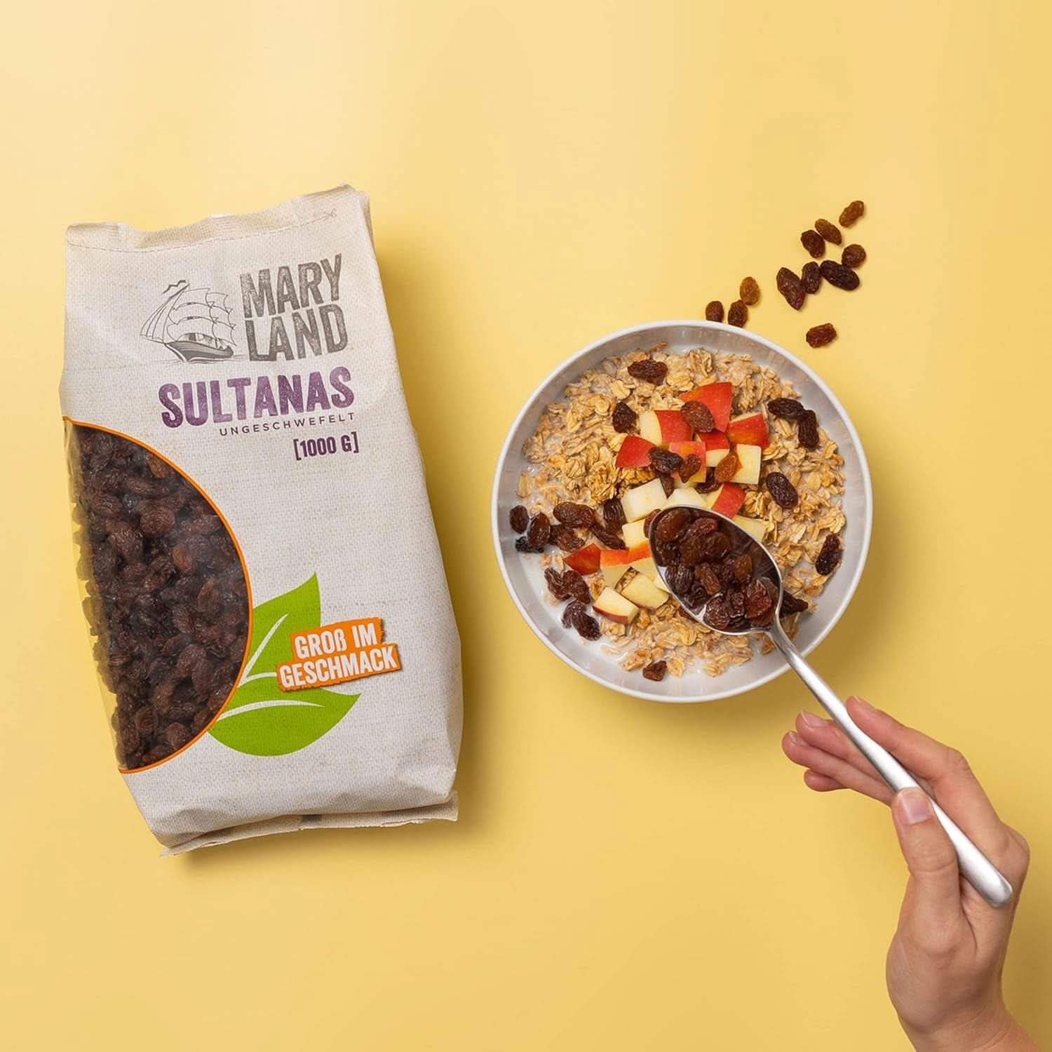 Maryland Sultanas, torkade russin, naturligt söta, utan tillsatt socker - inga konserveringsmedel, 1 kg torkade produkter Naty Shop