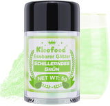 Kicofood, ätbart glitter, 5 gram, olika färger Glitter Naty Shop Iridescent green
