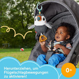 FISHER-PRICE Flap & Go Toucan - Barnvagn plyschleksak främjar finmotorik och sensoriska färdigheter för nyfödda från födseln HNX66 Baby Toys Naty Shop